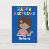 Aangepaste Fijne verjaardag voor Afrikaanse Amerik Kaart (Voorkant)