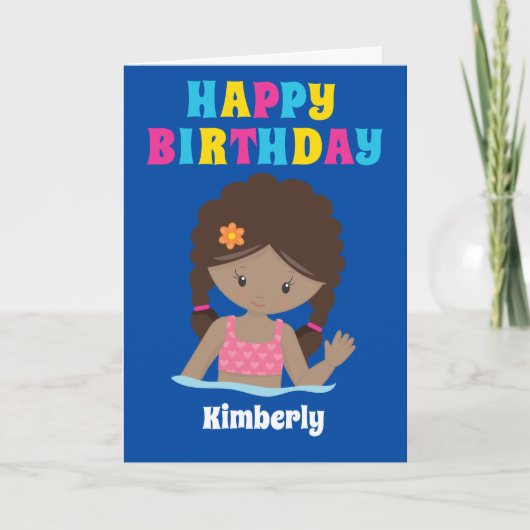 Aangepaste Fijne verjaardag voor Afrikaanse Amerik Kaart (Voorkant)