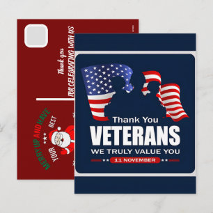 Aangepaste Fijne Veteranendag! Bedankkaartjes Prin Feestdagenkaart