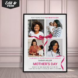 Aangepaste film poster Moederdag cadeau voor mama