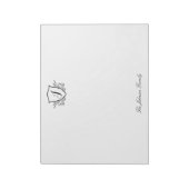 Aangepaste filmmonogram crème groot notitieblok (Linkerzijde)