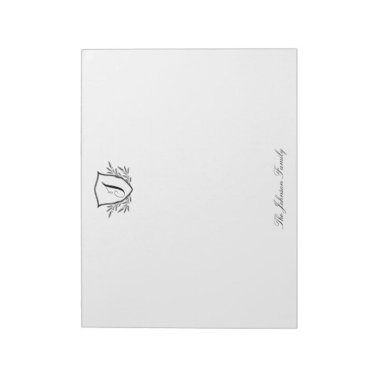 Aangepaste filmmonogram crème groot notitieblok (Linkerzijde)