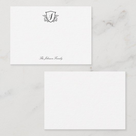 Aangepaste filmmonogram notitiekaartje (Voorkant / Achterkant)