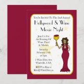 Aangepaste filmuitvindingen Wine Diva Kaart (Voorkant / Achterkant)