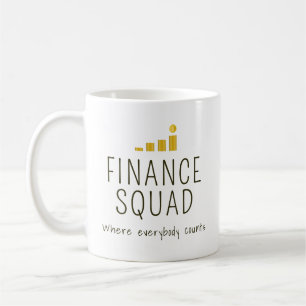 Aangepaste Finance Squad Persoonlijk Koffiemok