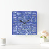 Aangepaste Finland-kleurenwandklok in Towns Vierkante Klok (Huis)