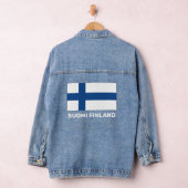 Aangepaste Finse vlag Denim Jacket (Hangar)
