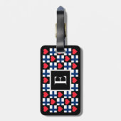 Aangepaste Finse vlag Finse aantekeningen Bagagelabel (Achterkant verticaal)