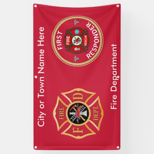 Aangepaste Firemans Cross Outdoorbanner Spandoek (Verticaal)