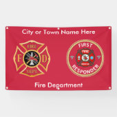 Aangepaste Firemans Cross Outdoorbanner Spandoek (Horizontaal)