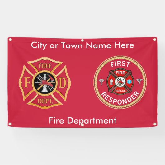 Aangepaste Firemans Cross Outdoorbanner Spandoek (Horizontaal)