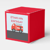 Aangepaste Firetruck Paper Favor Box Bedankdoosjes (Voorkant Zijde)