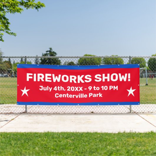 Aangepaste Fireworks Show Banner (Insitu)