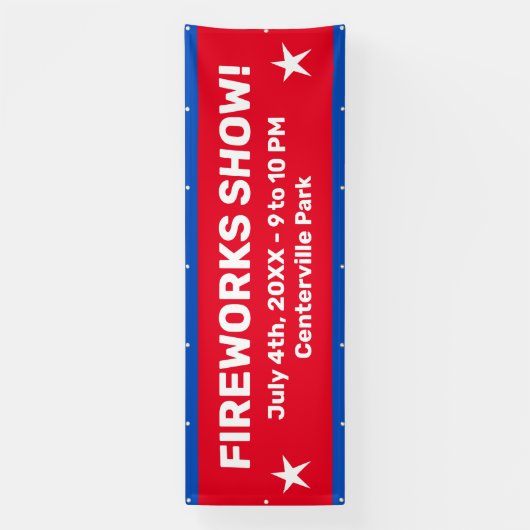 Aangepaste Fireworks Show Banner (Verticaal)