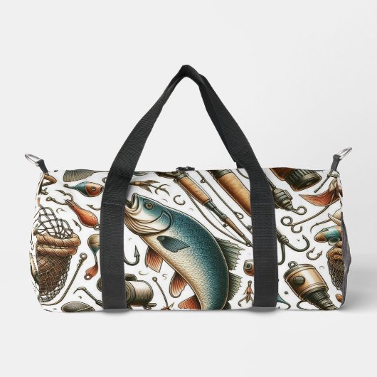 Aangepaste Fish Tackle Fisherman Duffle Bag Plunjezak (Voorkant)