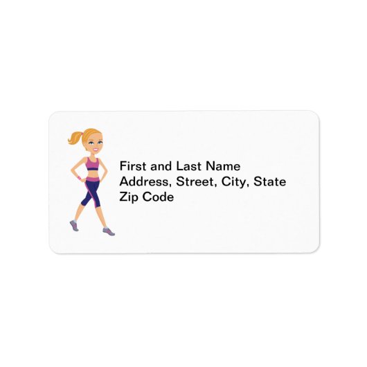 Aangepaste Fitness retour adreslabel Etiket (Voorkant)