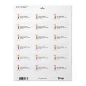 Aangepaste Fitness retour adreslabel Etiket (Full Sheet)