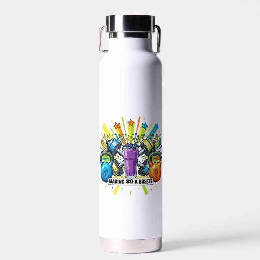 Aangepaste Fitness Smoothie Viering Waterfles (Voorkant)