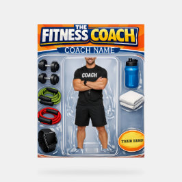 Aangepaste fitnesscoach foto en naam acryl bord
