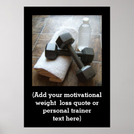 Aangepaste fitnessquote Persoonlijke trainer Gym Poster