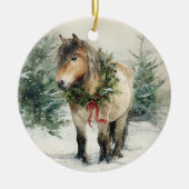Aangepaste Fjord Paard Kerst Ornament Gift (Voorkant)
