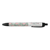 Aangepaste flacon roze flamingoes palmflauwte zwarte inkt pen (Bodem)