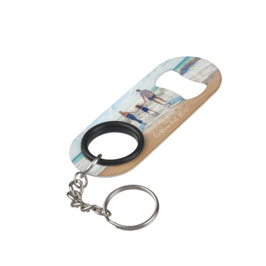 Aangepaste flaconopening voor uw foto-Sleutelhange Mini Flessenopener (Achterkant Gekanteld)