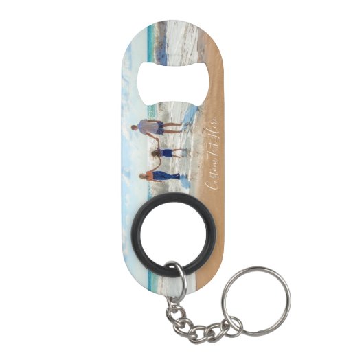 Aangepaste flaconopening voor uw foto-Sleutelhange Mini Flessenopener (Achterkant)