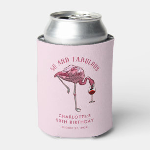Aangepaste Flamingo 50e verjaardag 50 en Fabulous Blikjeskoeler