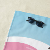 Aangepaste flamingo Beach Towel Strandlaken (In situ)