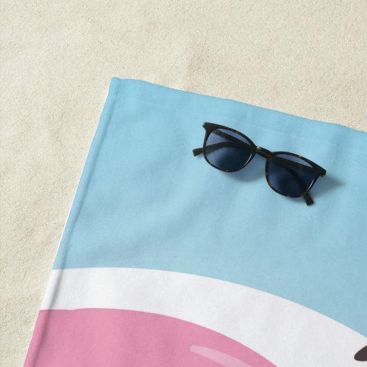 Aangepaste flamingo Beach Towel Strandlaken (In situ)