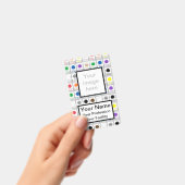 Aangepaste Flash-kaarten voor kleuren - Schoolseri Badge (Handheld)