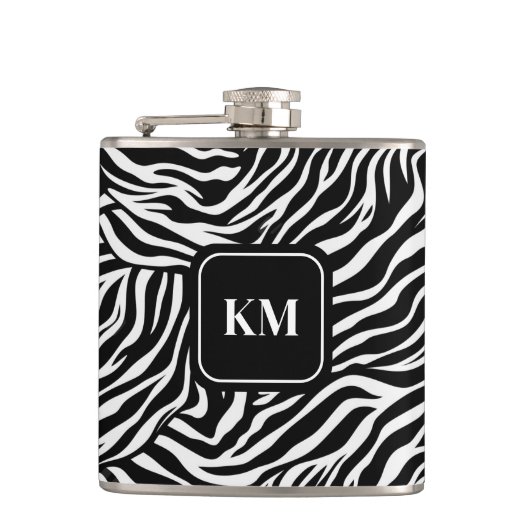 Aangepaste Flask Zebra Print Heupfles (Voorkant)