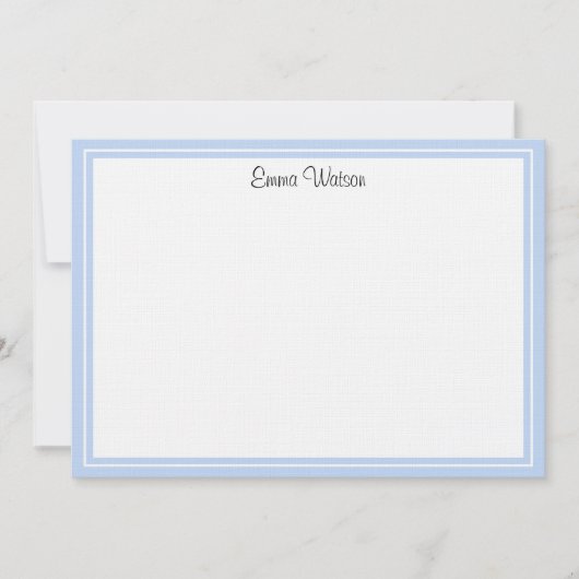 Aangepaste Flat Note Kaart-linnen Notitiekaartje (Voorkant)