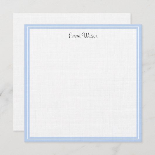 Aangepaste Flat Note Kaart-linnen Notitiekaartje (Voorkant / Achterkant)