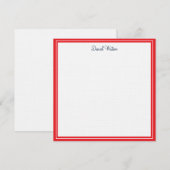 Aangepaste Flat Note Kaart-linnen Notitiekaartje (Voorkant / Achterkant)