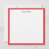 Aangepaste Flat Note Kaart-linnen Notitiekaartje (Voorkant)