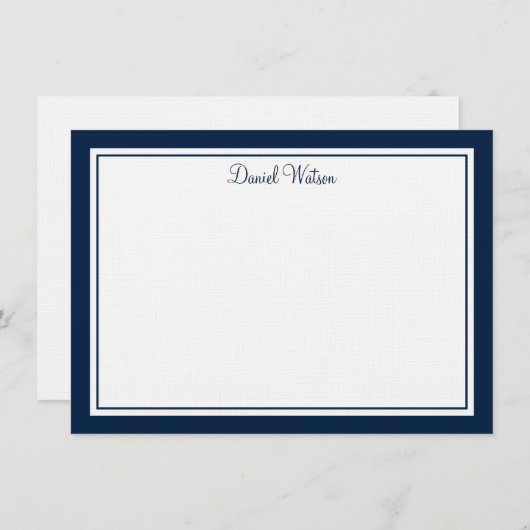 Aangepaste Flat Note Kaart-linnen Notitiekaartje (Voorkant / Achterkant)