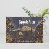 Aangepaste flat voor de Rainier-top opzetten Harte Bedankkaart (Staand voorkant)