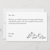 Aangepaste flat voor de Rainier-top opzetten Harte Bedankkaart (Achterkant)