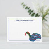 Aangepaste flatpanel Californische Garter-slang Bedankkaart (Staand voorkant)