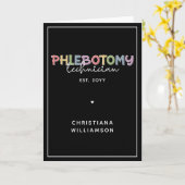 Aangepaste flebotomie-technicus PBT Phlebotomie-te Kaart (Gele Bloem)