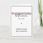 Aangepaste flebotomie-technicus PBT Phlebotomie-te Kaart (Voorkant)