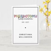 Aangepaste flebotomie-technicus PBT Phlebotomie-te Kaart (Gele Bloem)