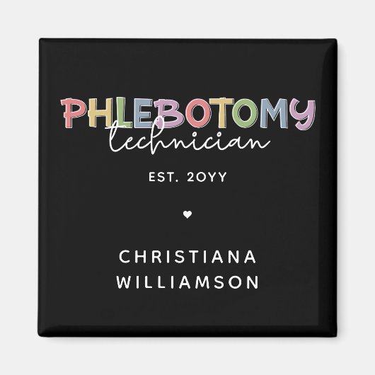 Aangepaste flebotomie-technicus PBT Phlebotomie-te Magneet (Voorkant)