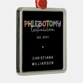 Aangepaste flebotomie-technicus PBT Phlebotomie-te Metalen Ornament (Rechts)