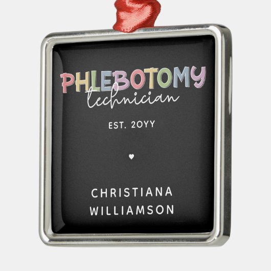 Aangepaste flebotomie-technicus PBT Phlebotomie-te Metalen Ornament (Links)