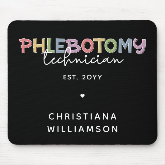 Aangepaste flebotomie-technicus PBT Phlebotomie-te Muismat (Voorkant)