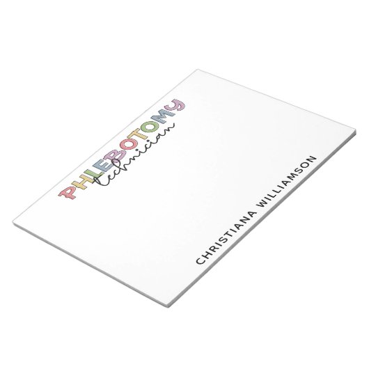 Aangepaste flebotomie-technicus PBT Phlebotomie-te Notitieblok (Schuin)