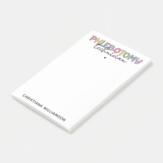 Aangepaste flebotomie-technicus PBT Phlebotomie-te Post-it® Notes (Schuin)